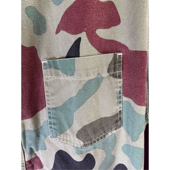 Modern amusement, men’s camo green, short sleeve button, front shirt, size L - Picture 4 of 6